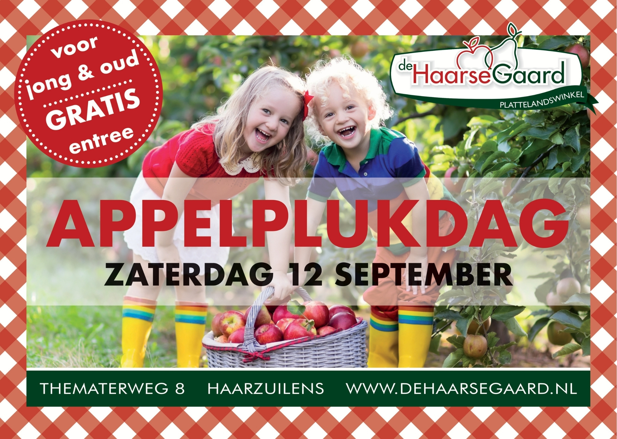 Appelplukdag 12 september bij De Haasre Gaard